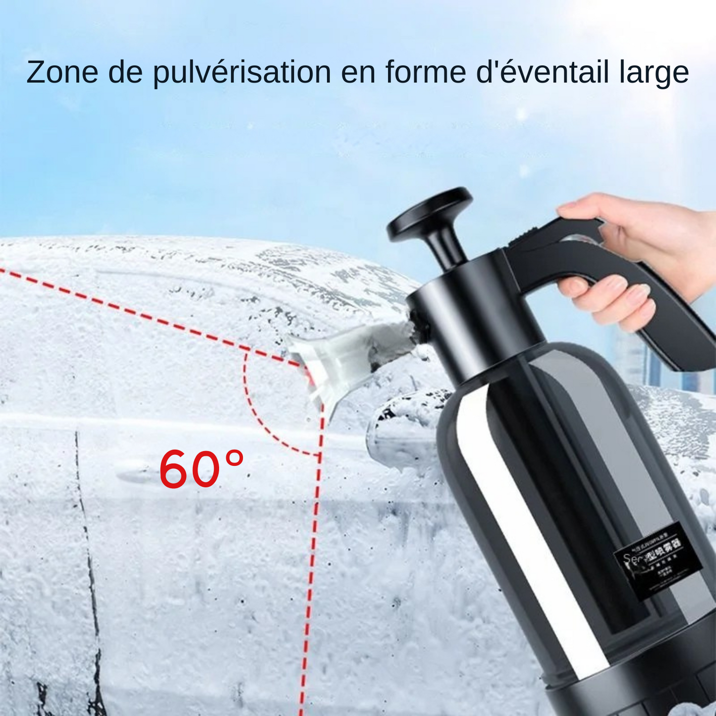 Canon à Mousse Manuel 2L – Pulvérisateur à Pompe pour Lavage de Voiture