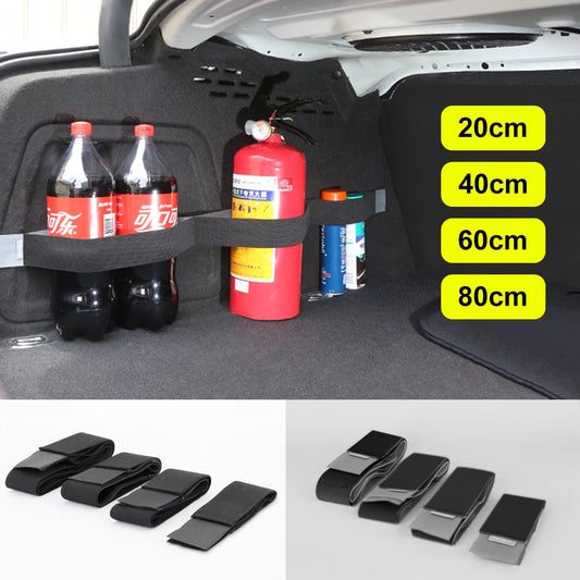 Sangle de Rangement Coffre Voiture – Organisateur de Rangement avec Bande Auto-agrippante