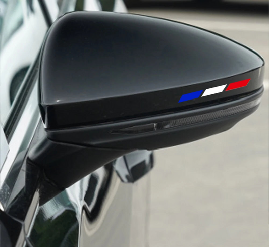 Stickers Voiture Universels – Autocollants Tricolore pour une Touche Sportive