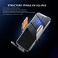 Support Téléphone Voiture avec Chargeur Sans Fil 15W - Compatible pour Iphone/Samsung/Xiaomi