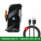 Support Téléphone Voiture avec Chargeur Sans Fil 15W - Compatible pour Iphone/Samsung/Xiaomi