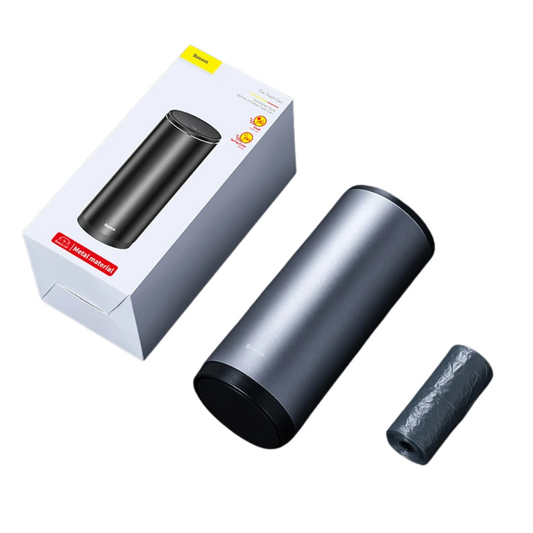 Mini Poubelle pour Voiture – Design Élégant en Métal, Idéal pour les Déchets