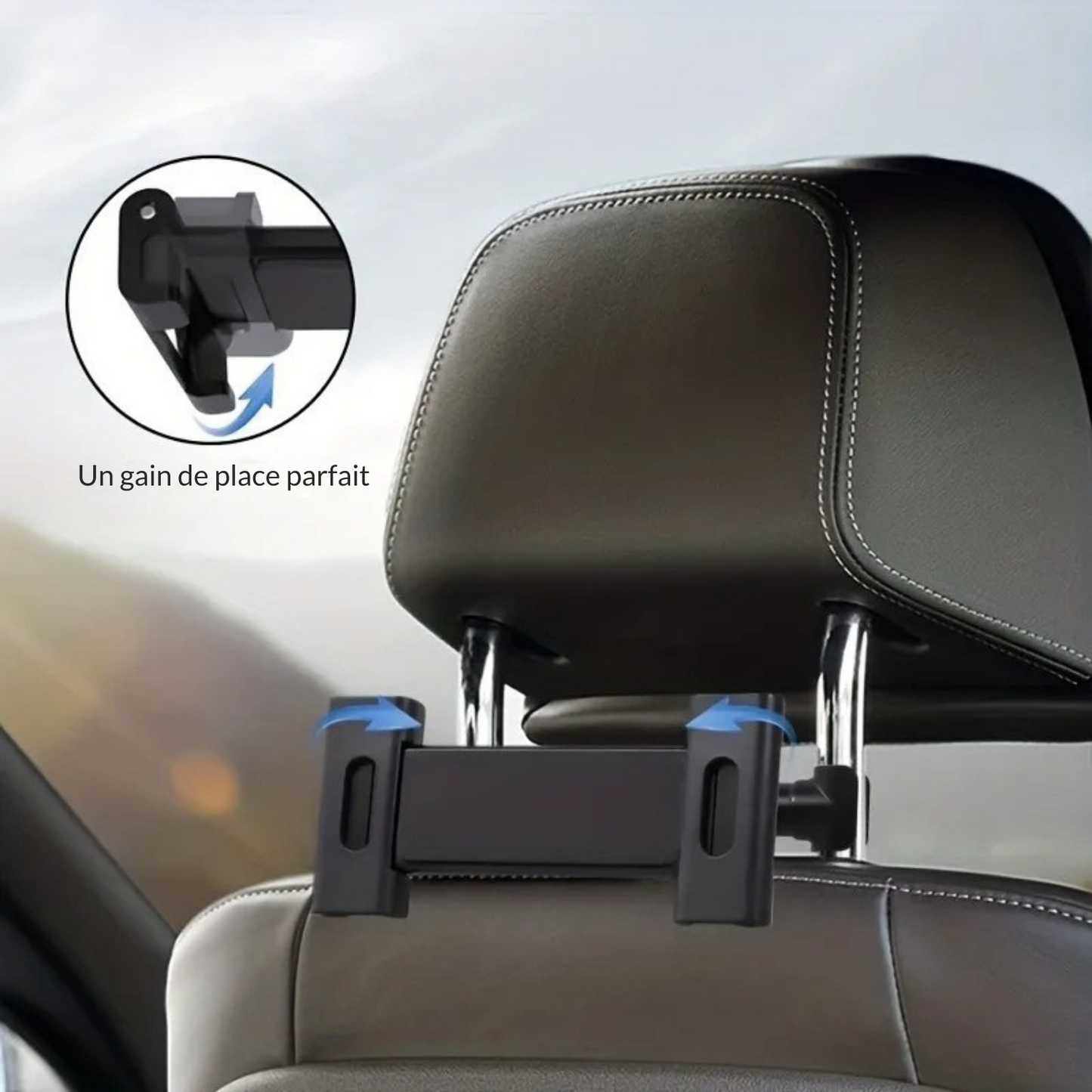 Support Smartphone & Tablette Voiture – Fixation Appuie-Tête Ajustable 5" à 12,9"