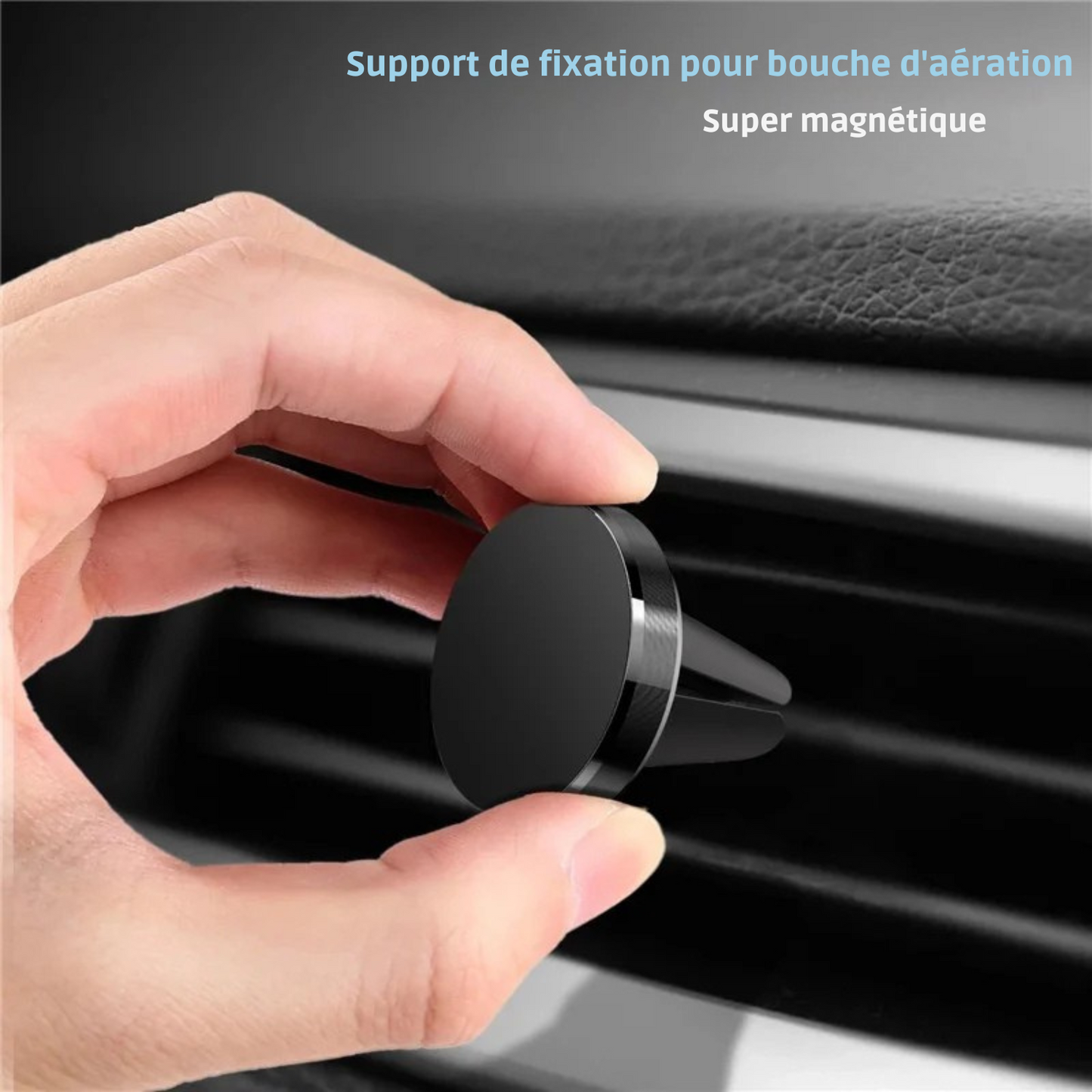Support Téléphone Magnétique Voiture – Fixation Grille d’Aération pour Smartphone & GPS