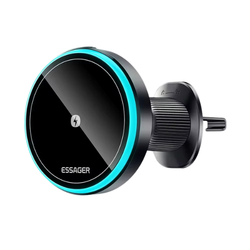 Chargeur Voiture MagSafe 15W – Support Téléphone Magnétique avec LED