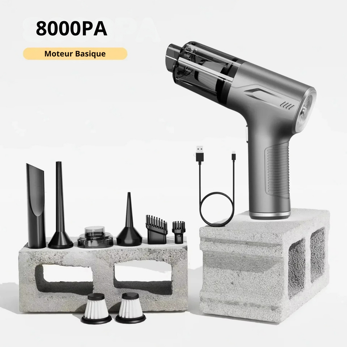 Aspirateur Voiture Sans Fil – Aspirateur à Main Puissant & Portable pour Auto