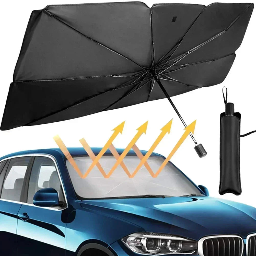 Pare-Soleil Parapluie pour Voiture – Protection UV et Anti-Chaleur, Facile à Ranger