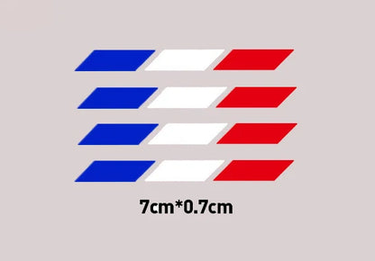 Stickers Voiture Universels – Autocollants Tricolore pour une Touche Sportive