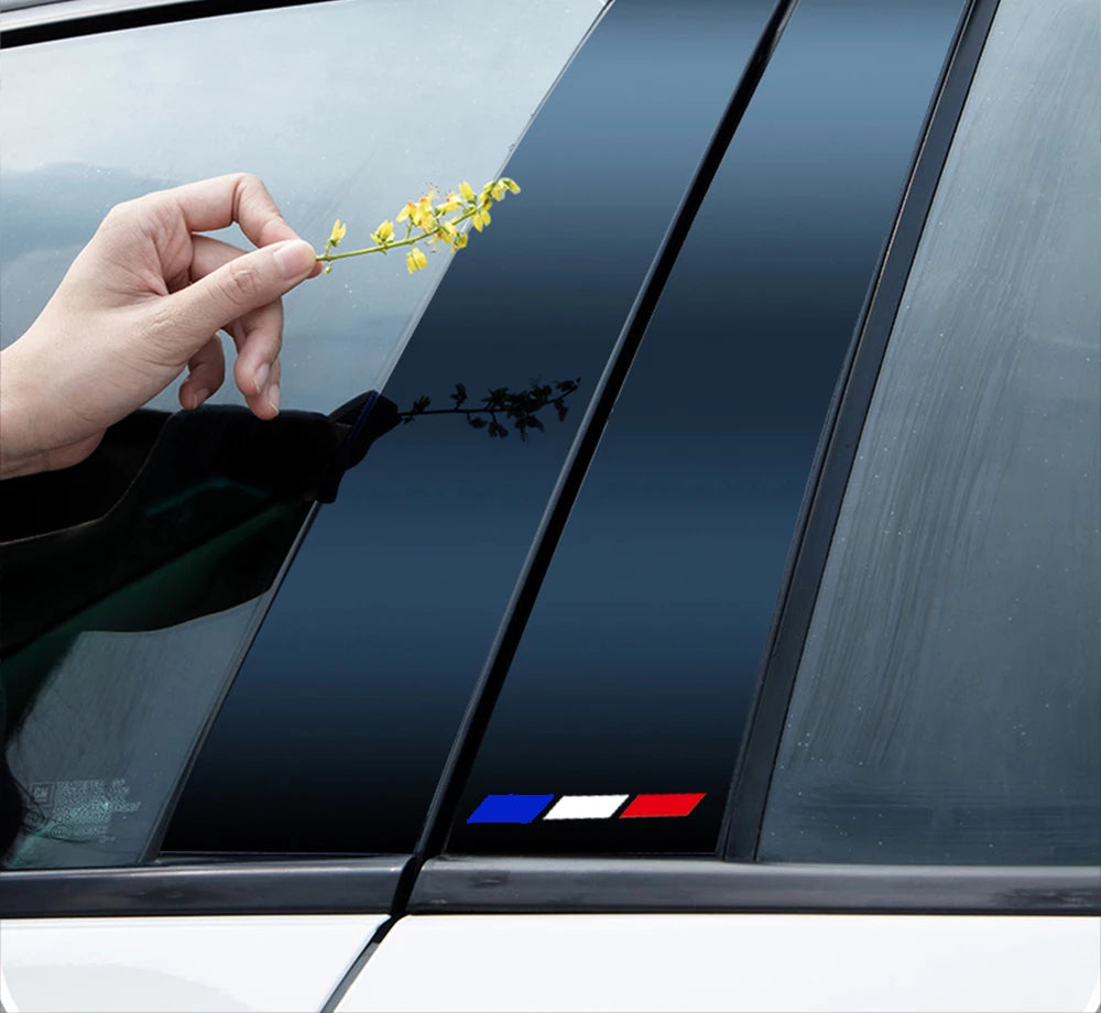 Stickers Voiture Universels – Autocollants Tricolore pour une Touche Sportive