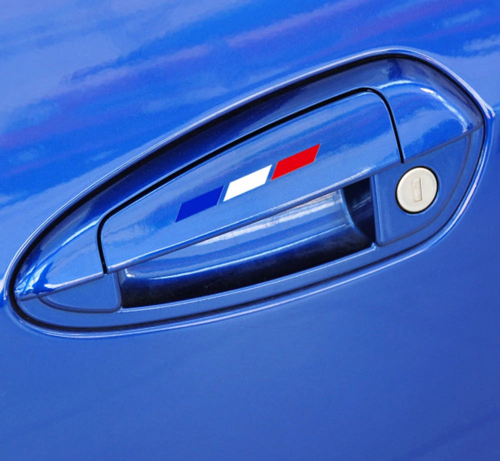 Stickers Voiture Universels – Autocollants Tricolore pour une Touche Sportive