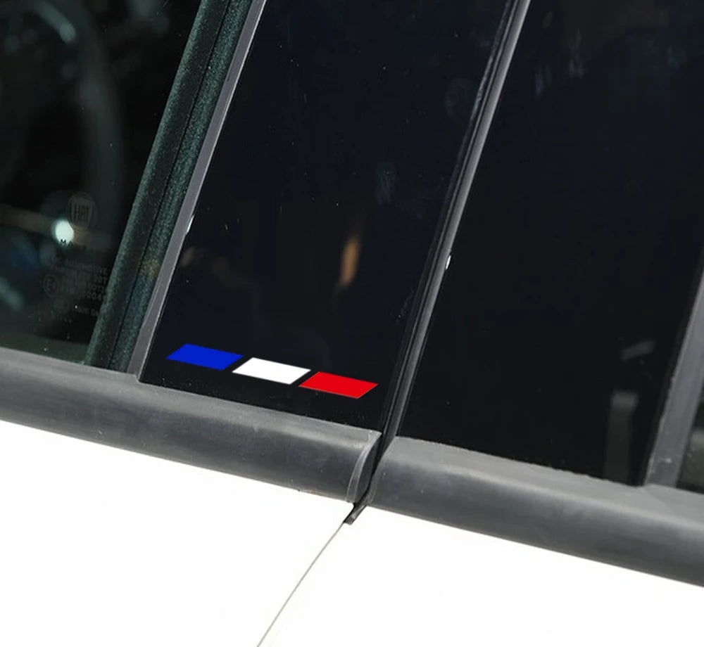 Stickers Voiture Universels – Autocollants Tricolore pour une Touche Sportive